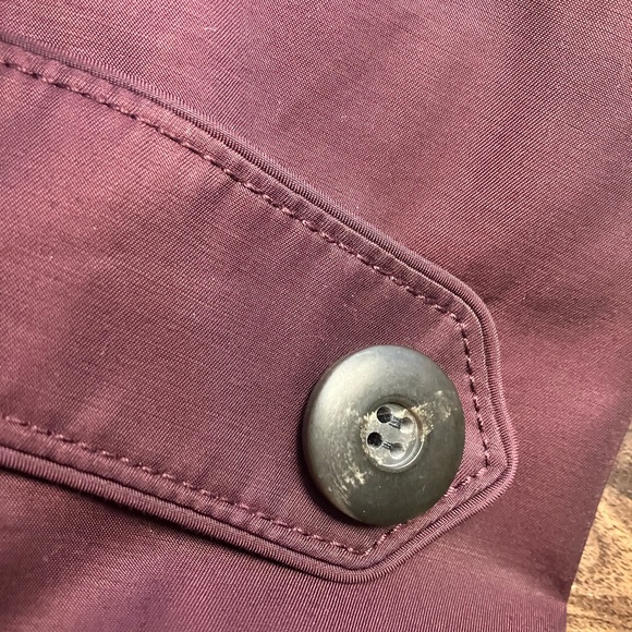Women’s Jones New York Sport Hooded Trench (plum, size L, pre-owned) - Picture 6 of 6